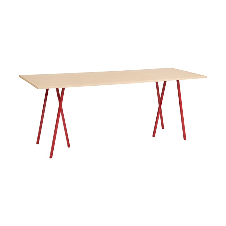 Loop Stand matbord 92,5x250 cm - Maroon red-clear lacq. oak - HAY