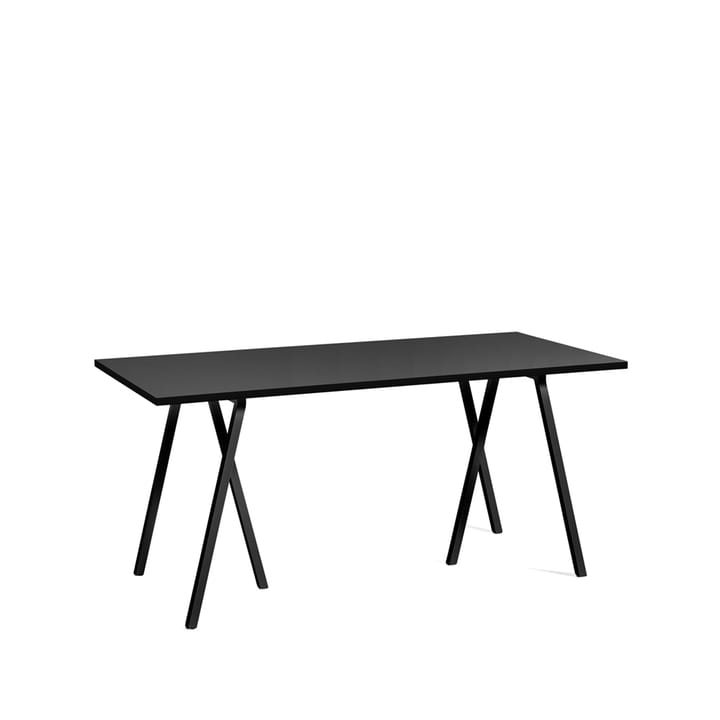 Loop Stand matbord - Black linoleum-black, 160 cm - HAY