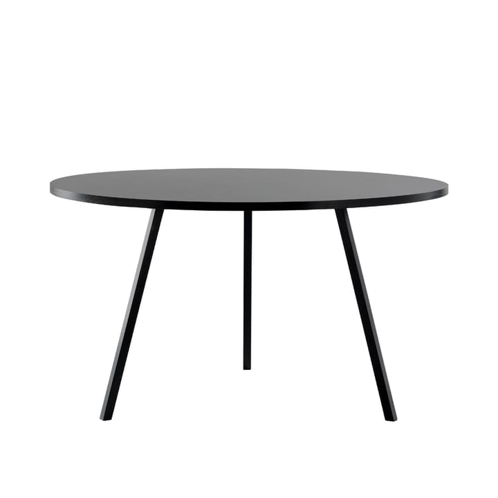 Loop Stand matbord runt - Black linoleum-black, Ø120 cm - HAY