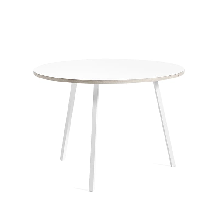 Loop Stand matbord runt - White laminate-white, Ø105 cm - HAY