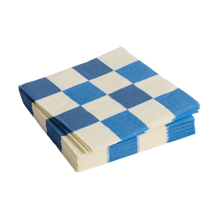 Pattern Dinner Check servett 40x40 cm 20-pack - Off white-blues M - HAY