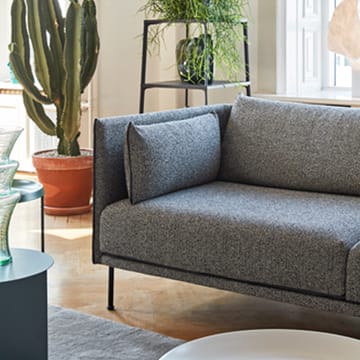 Silhouette 2-sits soffa - Olavi 03 grey-svart metallben - HAY