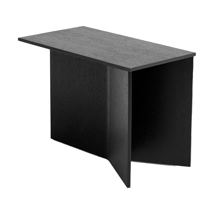 Slit Oblong sidobord 27,5x49 cm - Black lacquered oak - HAY