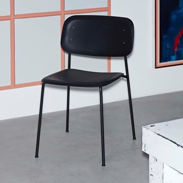 Soft Edge 45 stol - black, svart stålstativ - HAY