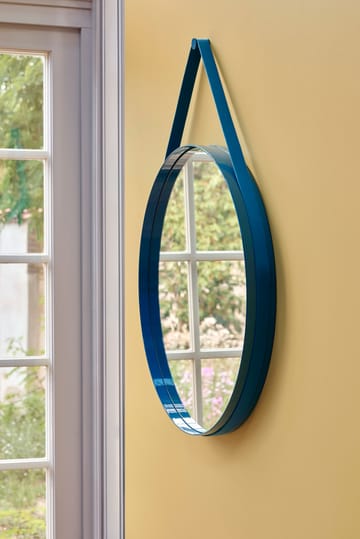 Strap Mirror spegel Ø70 cm - Blue - HAY