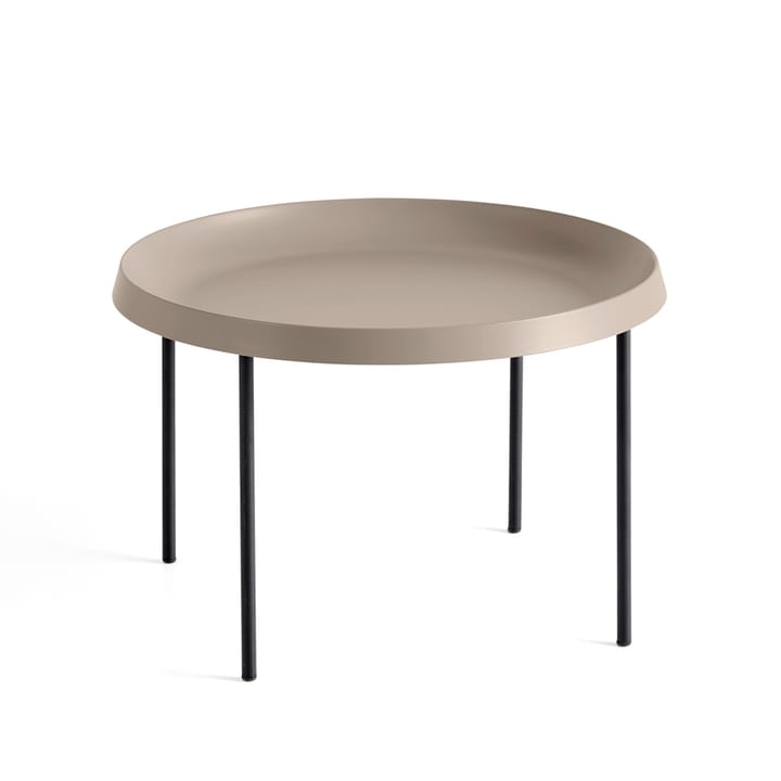 Tulou soffbord - Mocca-Ø55 cm-svart stålstativ - HAY