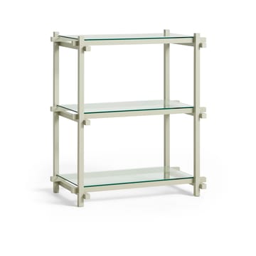 Woody Column hylla - Beech-clear glass, low - HAY