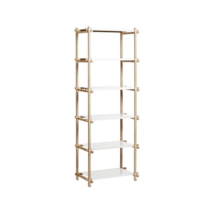 Woody Column hylla - Oak-white lacquered shelf, high - HAY