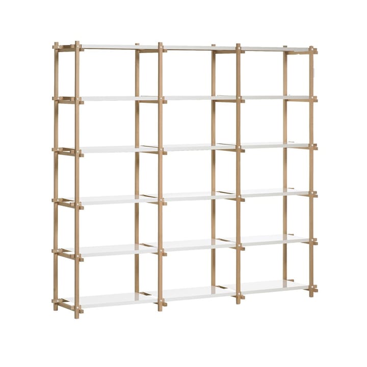 Woody hylla - Oak-white lacquered shelf, high - HAY