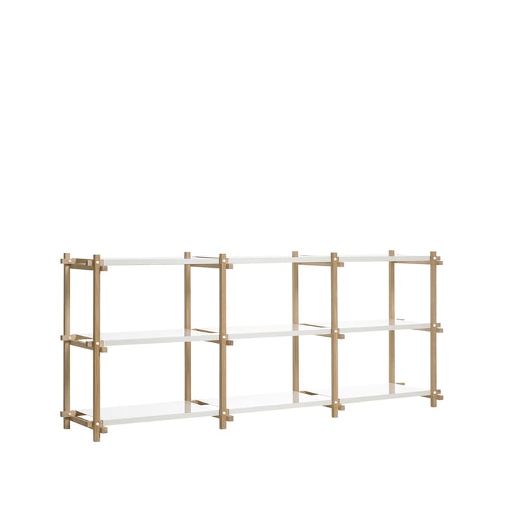 Woody hylla - Oak-white lacquered shelf, low - HAY