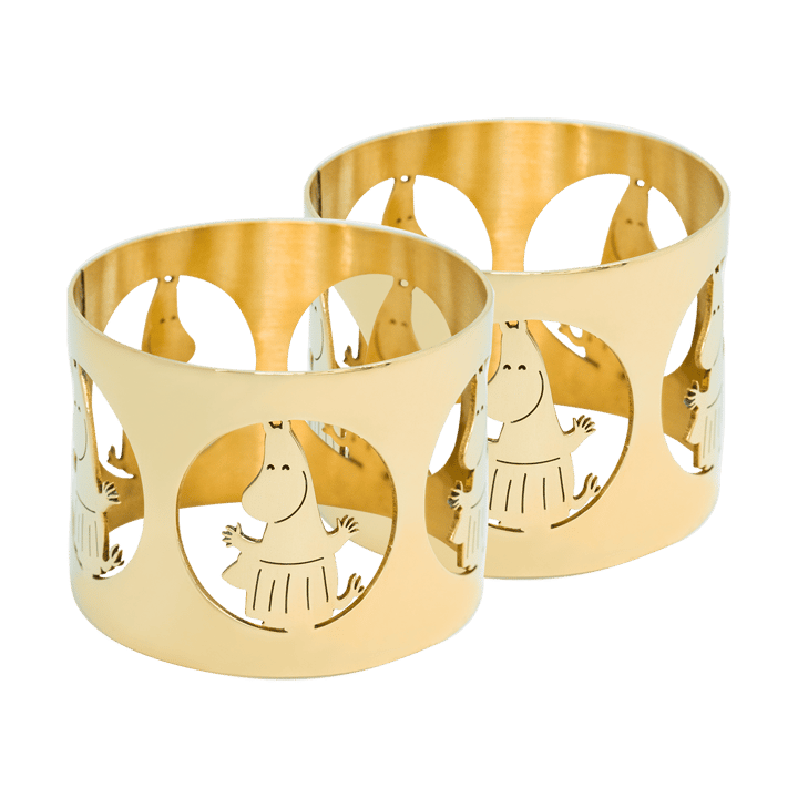 Hilke X Mumin servettring Moominmamma 2-pack - Mässing - Hilke Collection