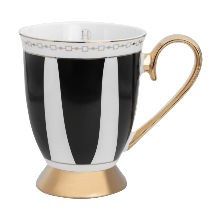 Strisce Nero mugg 28 cl, Svart-vit-guld Hilke Collection