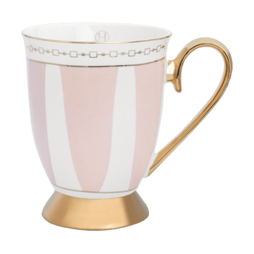 Strisce Rosa mugg 28 cl - Rosa-vit-guld - Hilke Collection