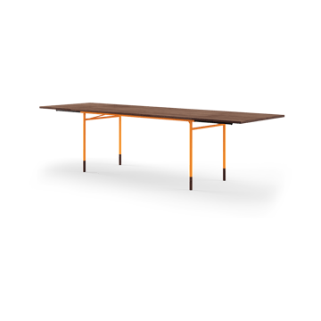 Nyhavn Dining Table matbord med klaffar - valnöt-orange stål - House of Finn Juhl