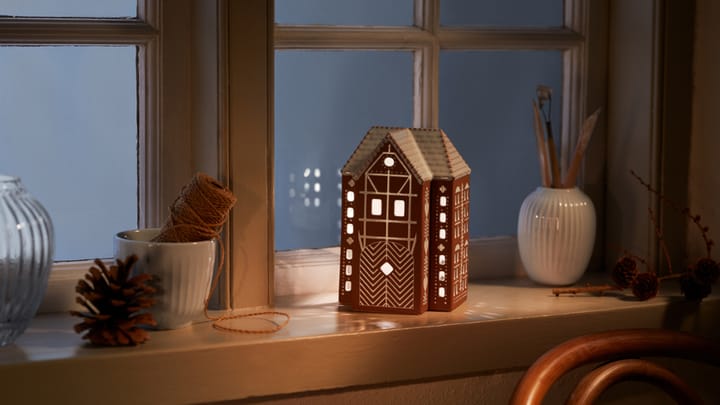 Gingerbread Ljuslykta stor 17 cm - Brun - Kähler