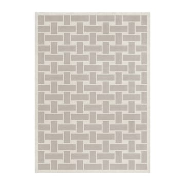 60S Geo Basket Weave ullmatta - Oatmeal, 180x270 cm - Layered