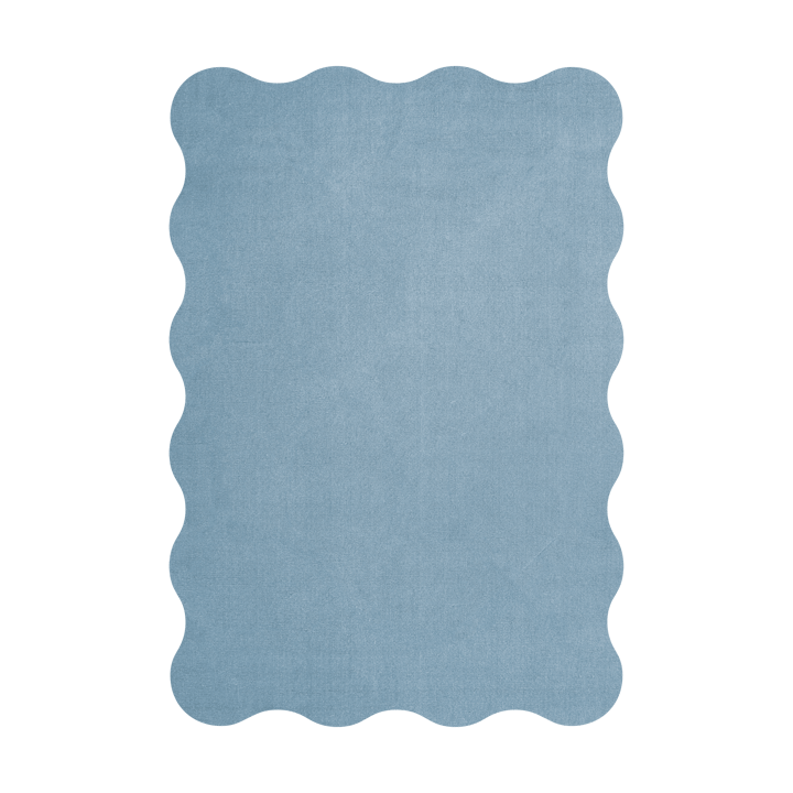 Scallop ullmatta 250x350 cm - Soft blue - Layered