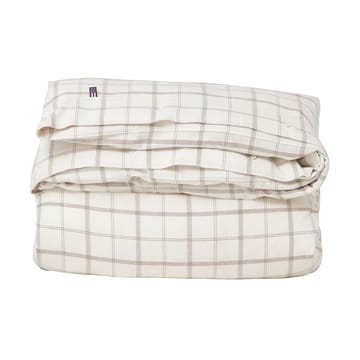 Checked Flannel bäddset 150x210 cm - White-brown - Lexington