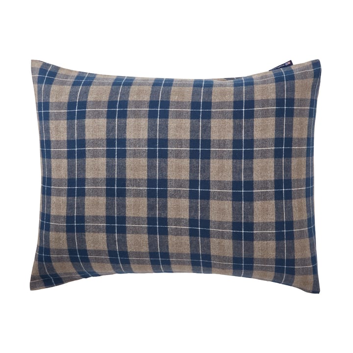 Checked Flannel örngott 50x60 cm - Denim blue-beige - Lexington