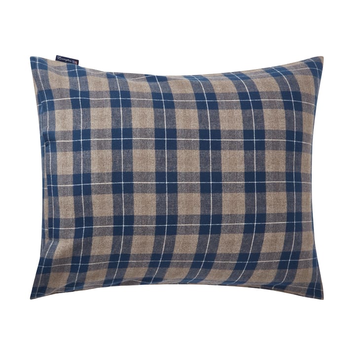 Checked Flannel örngott 50x60 cm - Denim blue-beige - Lexington