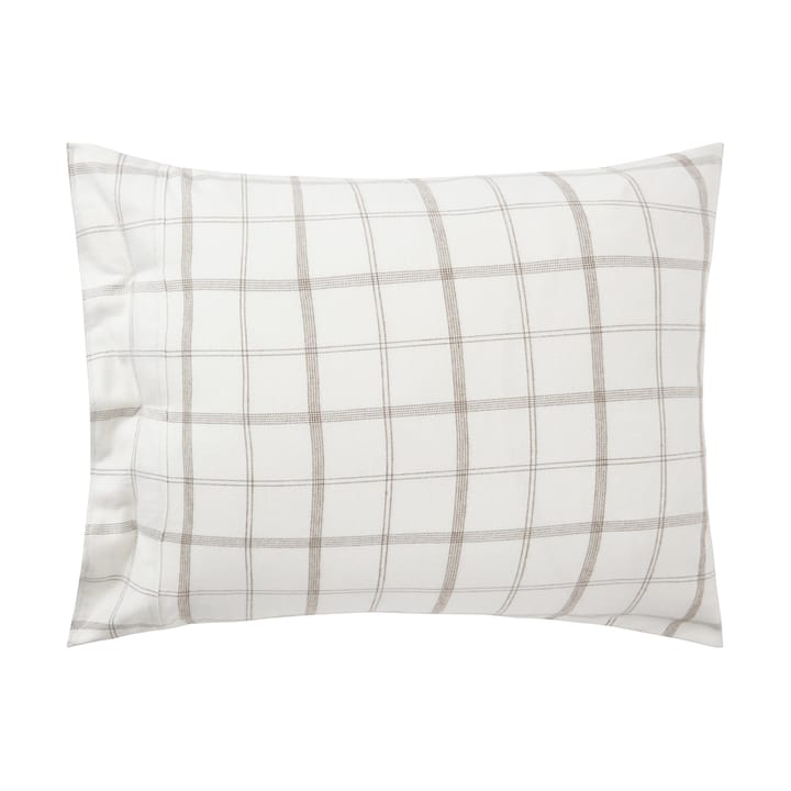 Checked Flannel örngott 50x60 cm - White-brown - Lexington