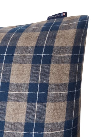 Checked Flannel örngott 65x65 cm - Denim blue-beige - Lexington