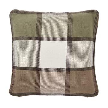 Checked heavy twill kuddfodral 50x50 cm - Olive - Lexington