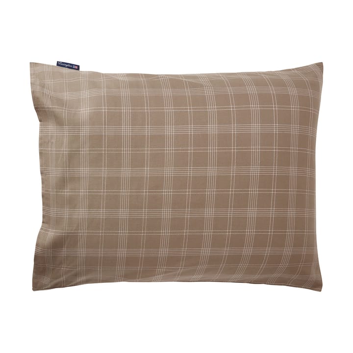 Checked Pinpoint Oxford örngott 50x60 cm - Brown - Lexington