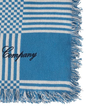 Checked Recycled Cotton picknickfilt 150x150 cm - Blue - Lexington