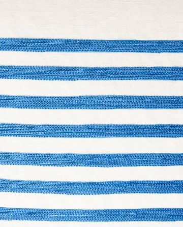 Emboidery Striped Linen/Cotton kuddfodral 50x50 cm - Off White-blue - Lexington