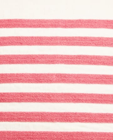 Emboidery Striped Linen/Cotton kuddfodral 50x50 cm - Off White-red - Lexington