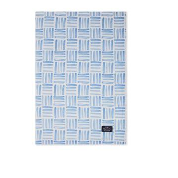 Graphic Printed Cotton servett 50x50 cm - Blue-White - Lexington