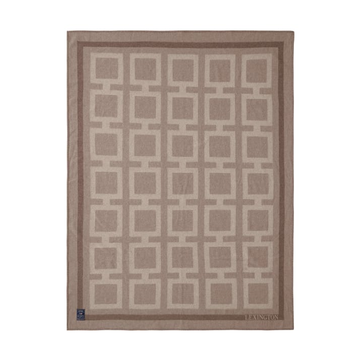 Graphic Recycled ullpläd 130x170 cm - Light beige - Lexington