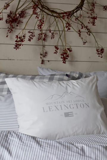 Lexington Printed Cotton Poplin örngott 50x60 cm - White-light gray - Lexington