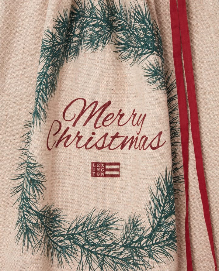 Merry Christmas Jute Cotton julklappssäck 65x95 cm - Natural - Lexington