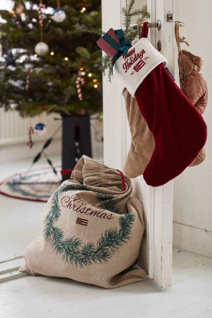 Merry Christmas Jute Cotton julklappssäck 65x95 cm - Natural - Lexington