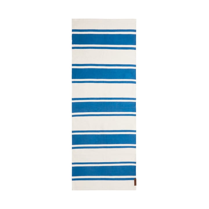 Organic Striped Cotton gångmatta 80x220 cm - Blue-white - Lexington