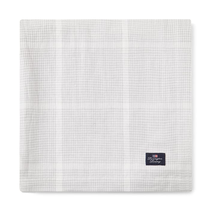 Pepita Check Cotton Linen bordsduk 180x180 cm - White-light gray - Lexington