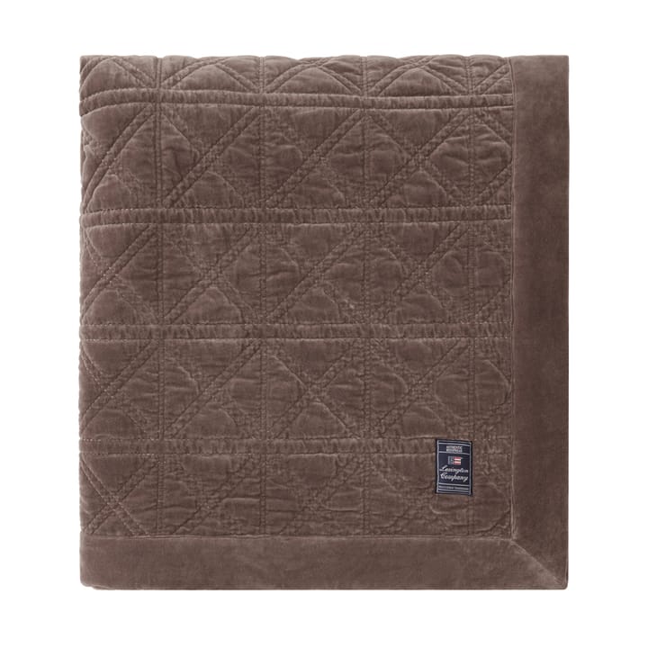 Rattan Quilted Velvet överkast 160x240 cm - Brown - Lexington