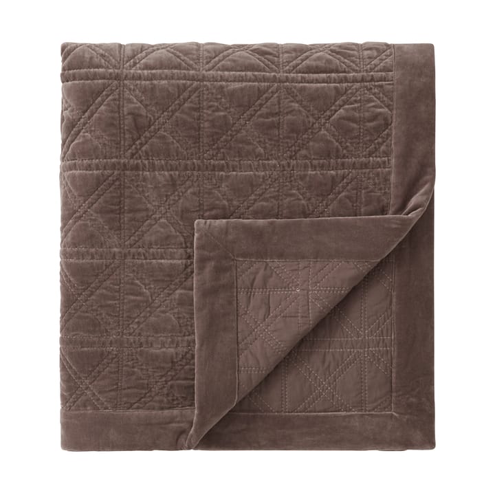 Rattan Quilted Velvet överkast 160x240 cm - Brown - Lexington