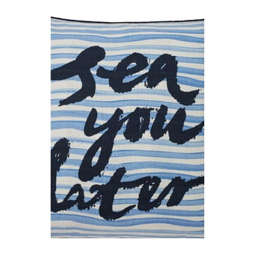 Sea You Later Cotton Canvas kuddfodral 50x50 cm - White-blue - Lexington