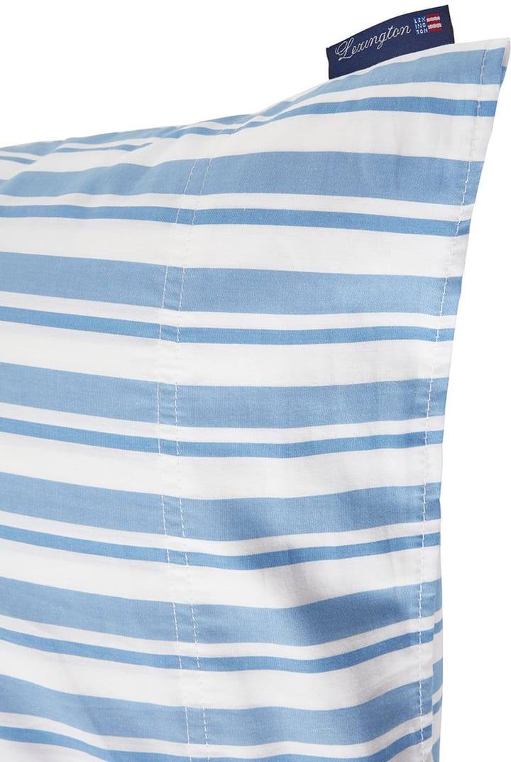 Striped Cotton Poplin örngott 50x60 cm, White-Blue Lexington