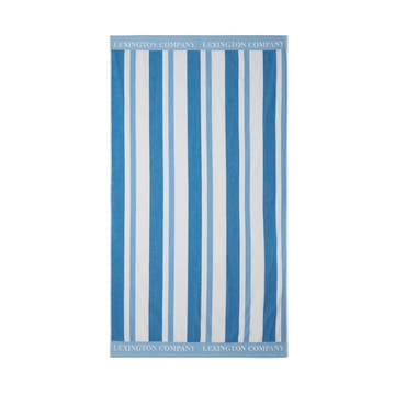 Striped Cotton Terry strandhandduk 100x180 cm - Blue - Lexington