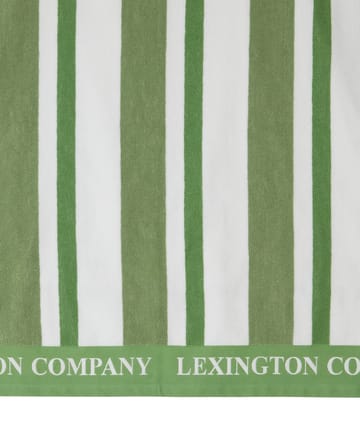 Striped Cotton Terry strandhandduk 100x180 cm - Green - Lexington