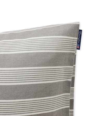 Striped Lyocell Cotton örngott 50x60 cm - Gray-white - Lexington