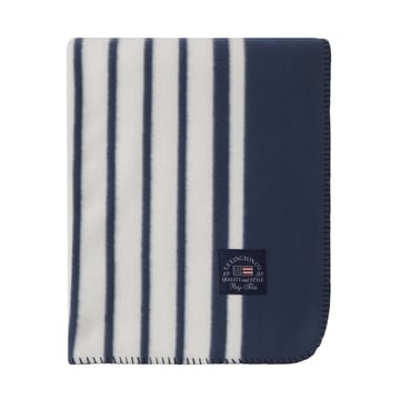 Striped Recycled Polyester fleecefilt 130x170 cm - Navy - Lexington