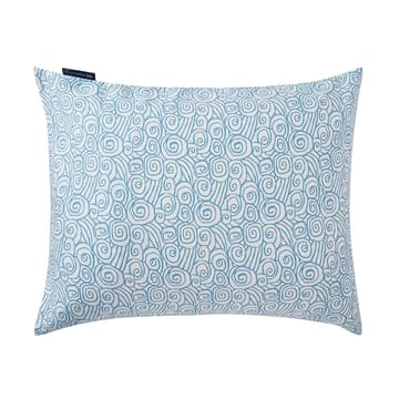 Wave Printed Cotton Sateen örngott 50x60 cm - White-Blue - Lexington