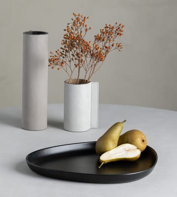 Curve Stoneware serveringsfat 30x35 cm - Black - LIND DNA