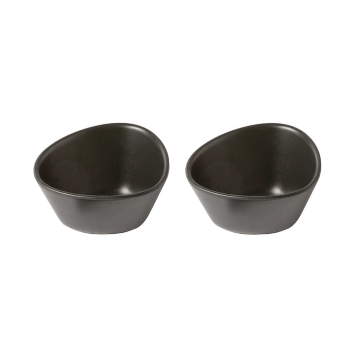 Curve Stoneware skål 2-pack - Svart - LIND DNA