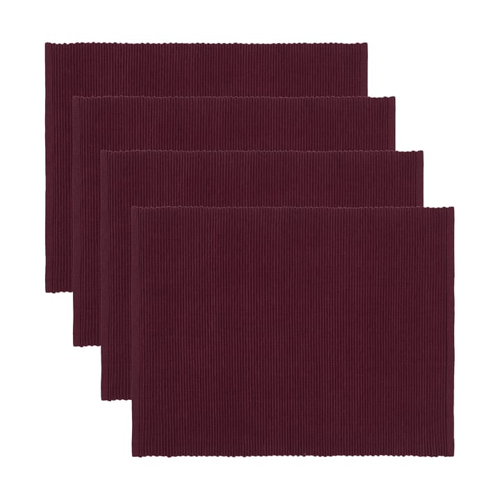 Uni bordstablett 35x46 cm 4-pack - Burgundyröd - Linum